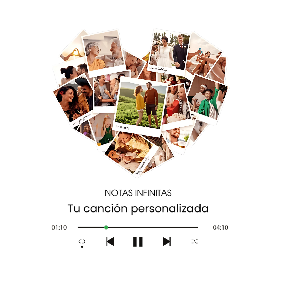 Corazón de fotos - Tu canción personalizada